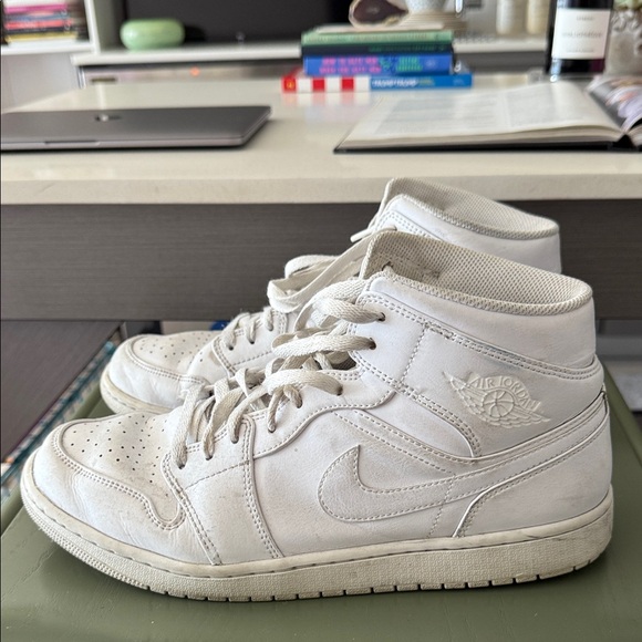 Nike Other - Nike Air Jordan 1 Mid White Sneakers